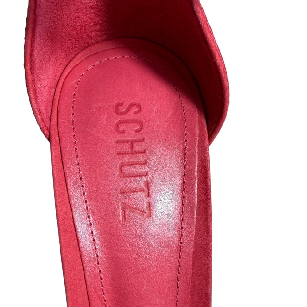 Schutz LINSEY Red Jewel Strap Heels – Size 9.5B - Picture 5 of 14